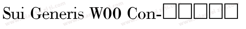 Sui Generis W00 Con字体转换
